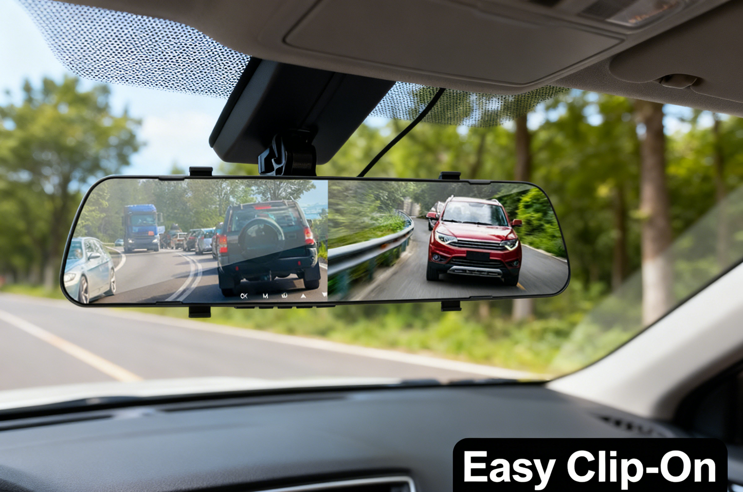 NyFra 2K Front & 1080P Rear Dash Cam, 7 Inch Large IPS Display Car Dashboard Camera Recorder, Dual Lens Full HD Recording, Clear Night Vision & Wide Angle, Easy Installation for All Vehicles